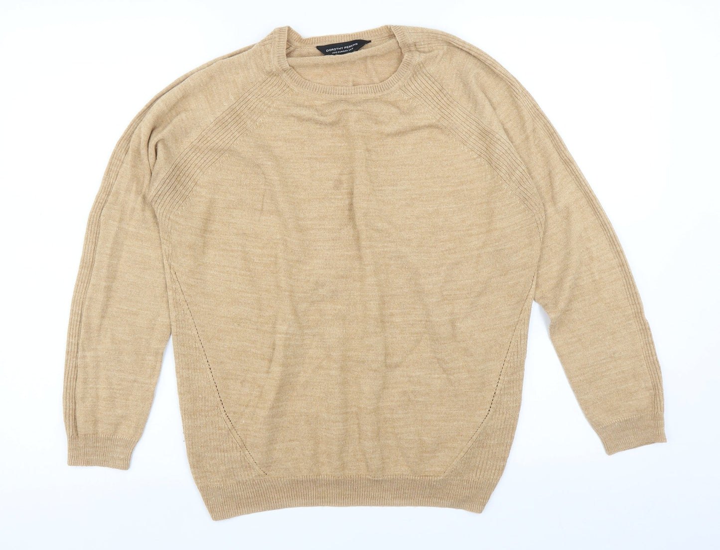 Dorothy Perkins Womens Beige   Pullover Jumper Size 16