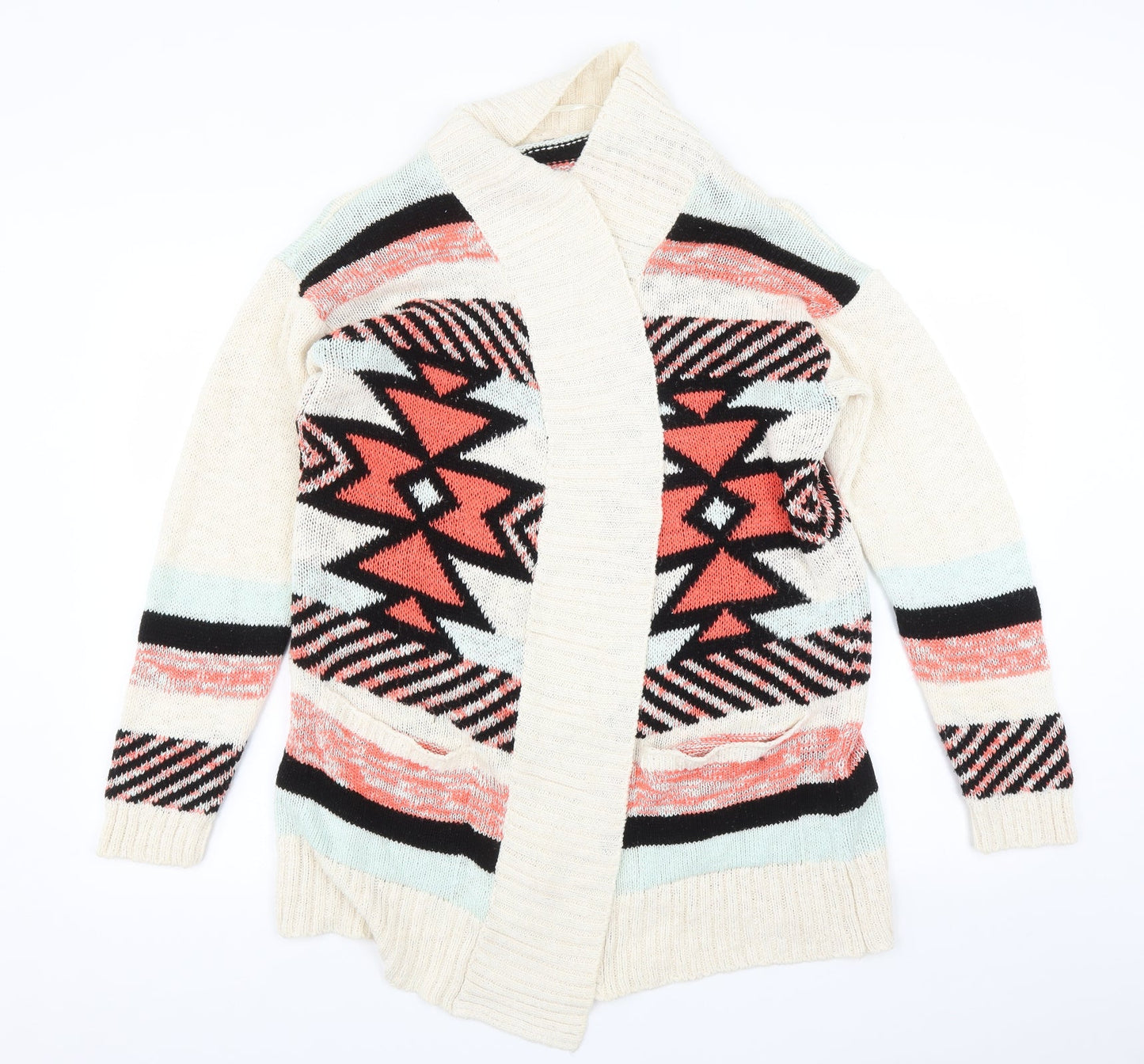 Atmosphere Womens Multicoloured Argyle/Diamond  Wrap Jumper Size 16