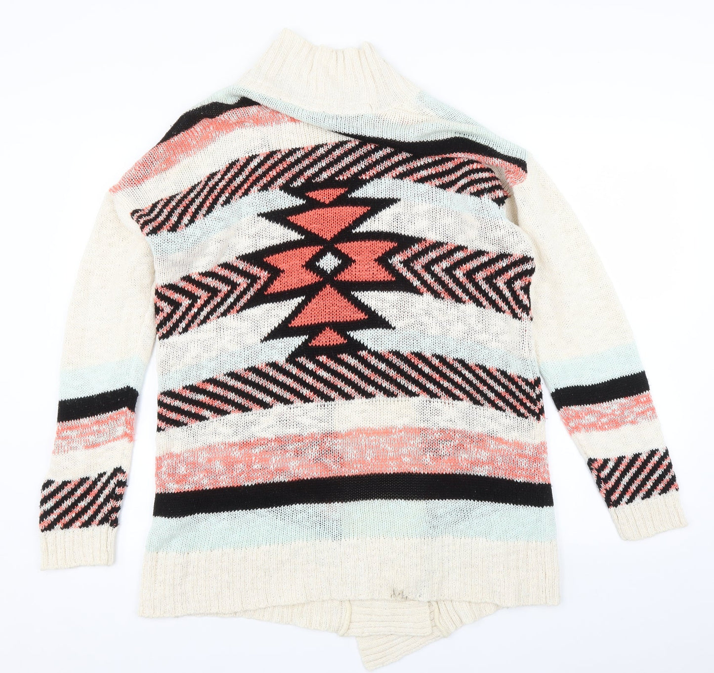 Atmosphere Womens Multicoloured Argyle/Diamond  Wrap Jumper Size 16
