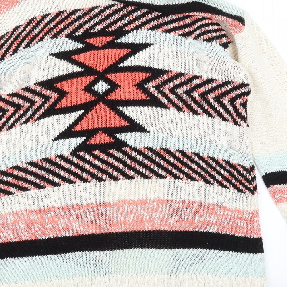 Atmosphere Womens Multicoloured Argyle/Diamond  Wrap Jumper Size 16