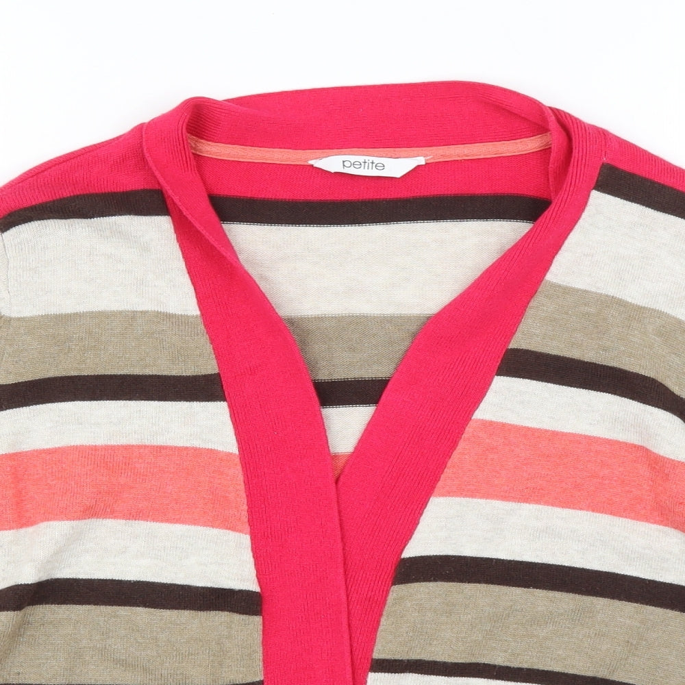 BHS Womens Multicoloured Striped  Cardigan Jumper Size 16