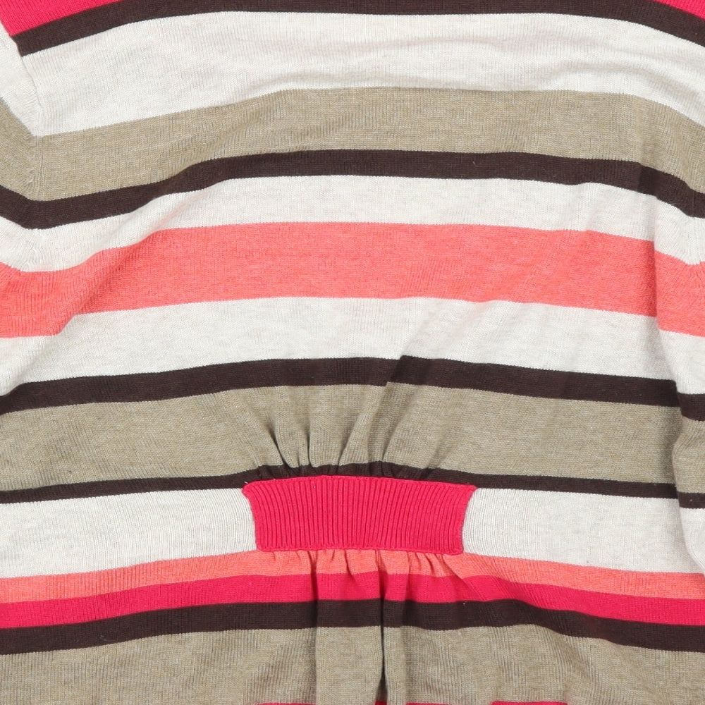 BHS Womens Multicoloured Striped  Cardigan Jumper Size 16