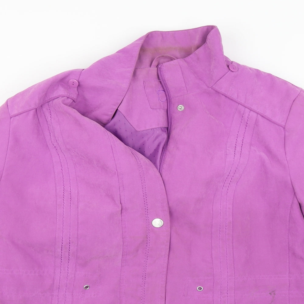 BM Womens Purple   Overcoat Coat Size M