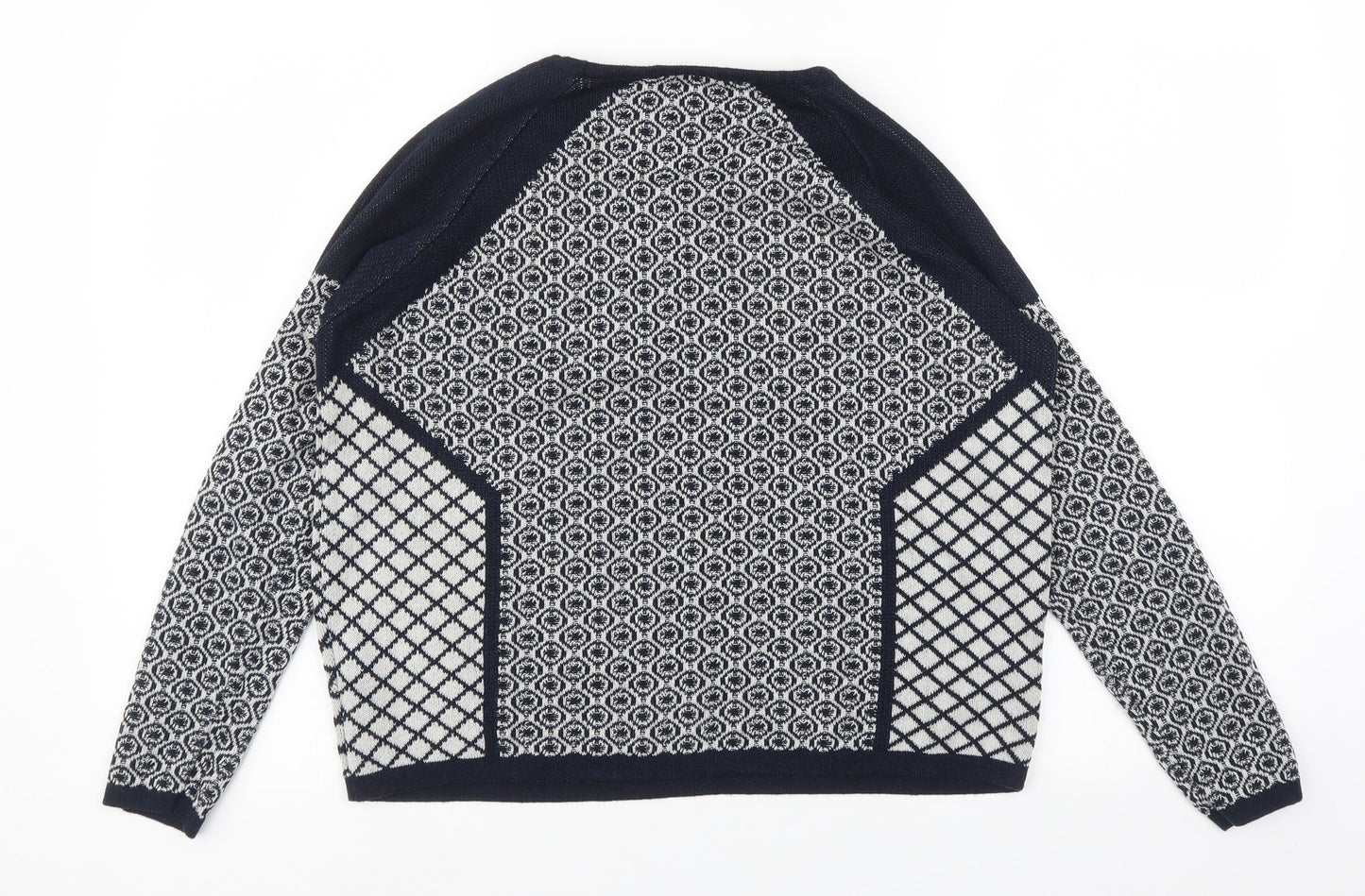 Warehouse Womens Multicoloured Argyle/Diamond  Pullover Jumper Size 12