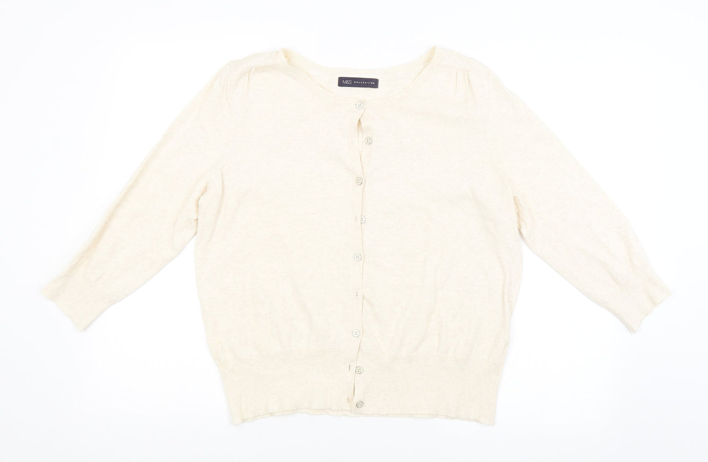 M&S Womens Beige   Cardigan Jumper