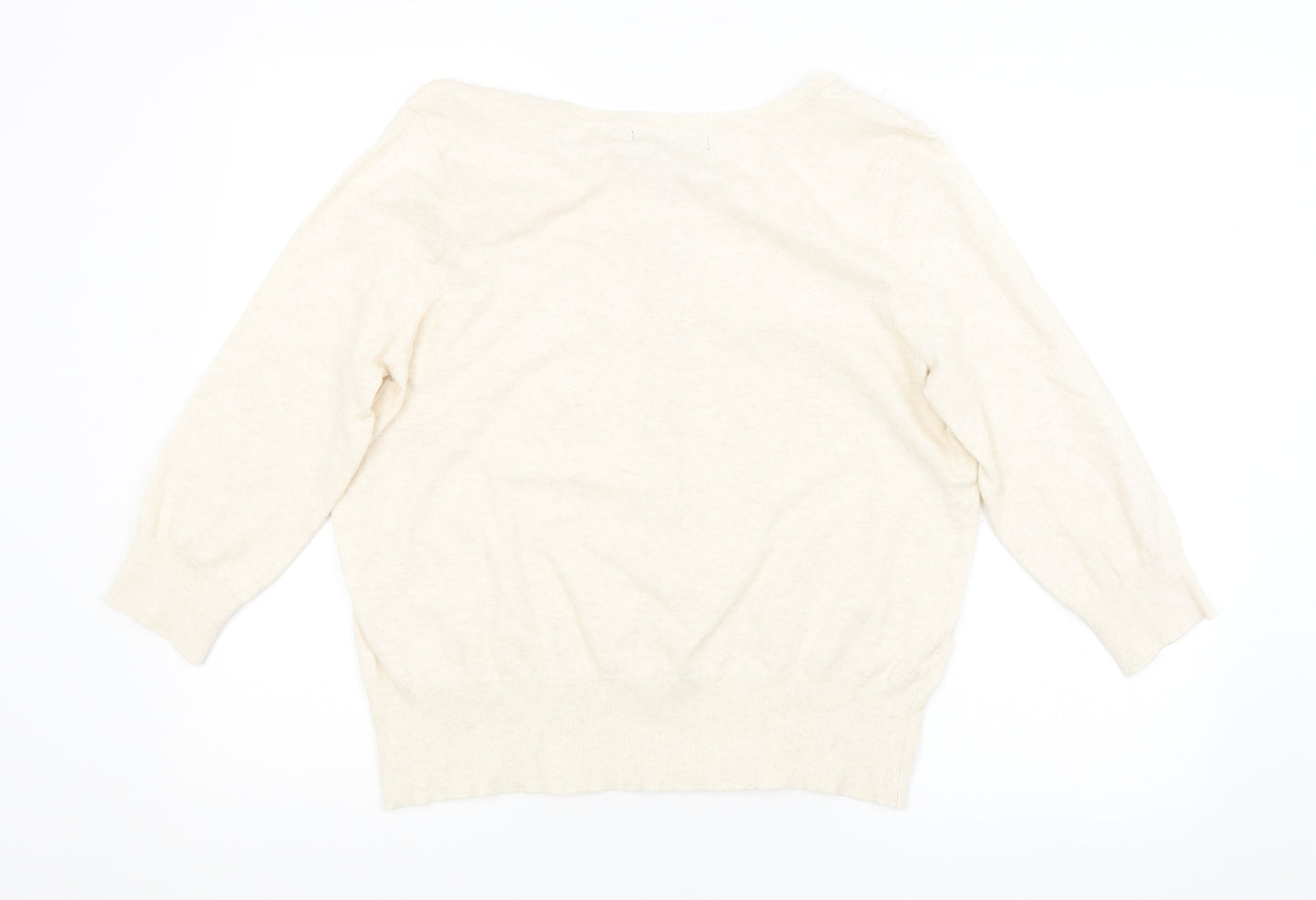 M&S Womens Beige   Cardigan Jumper