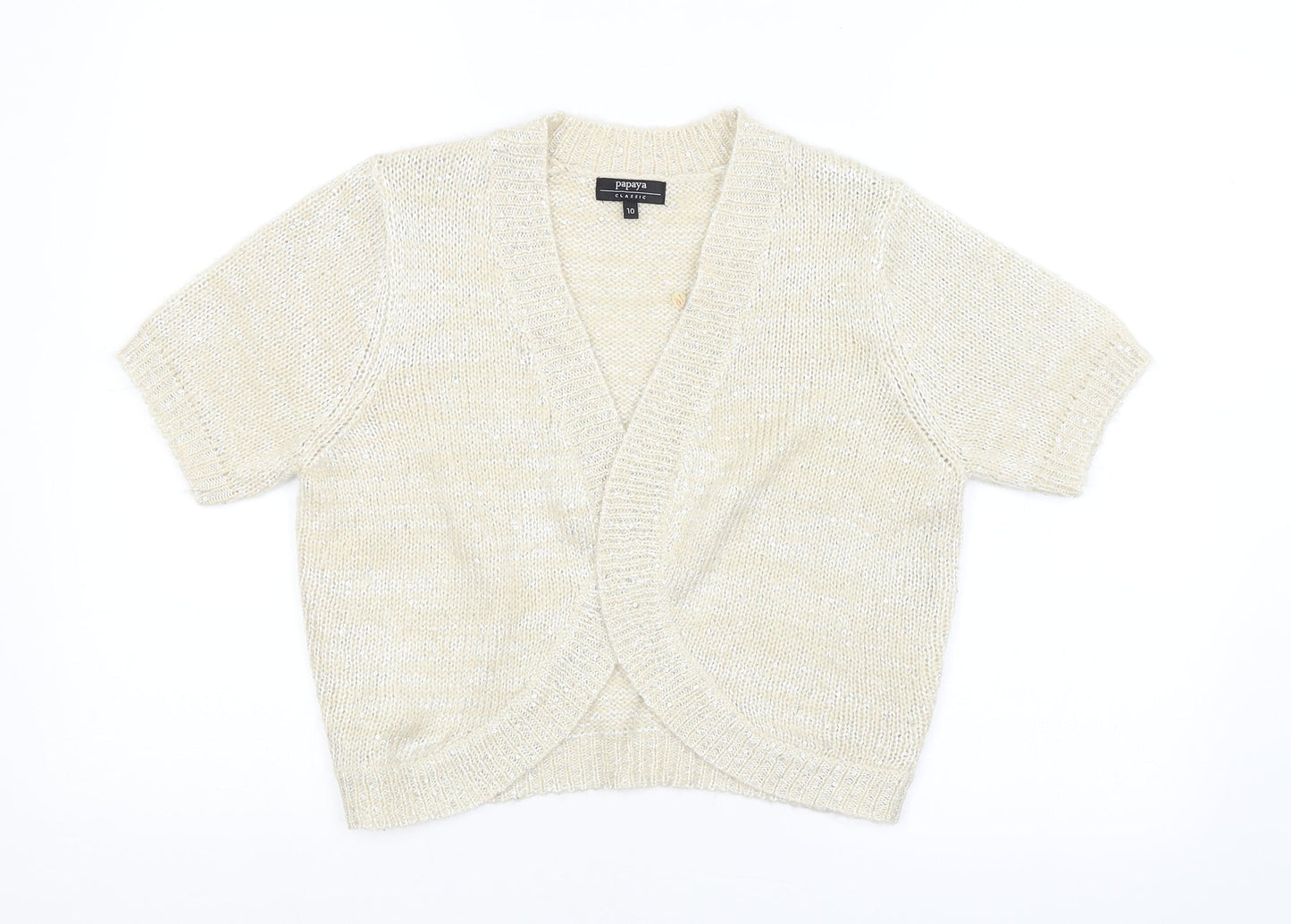 Papaya Womens Beige   Cardigan Jumper Size 10