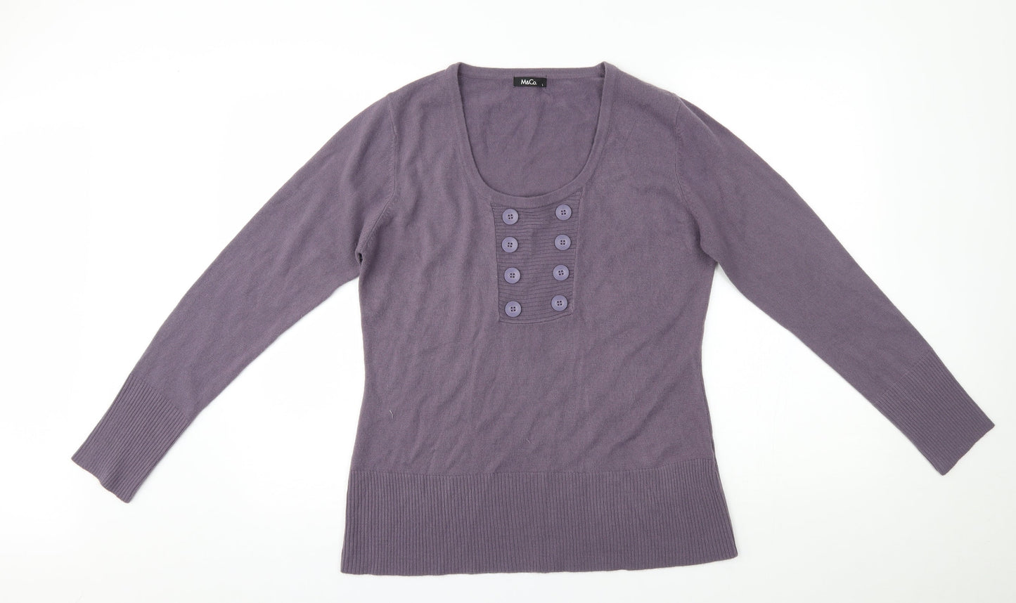 M&Co Womens Purple   Pullover Jumper Size L