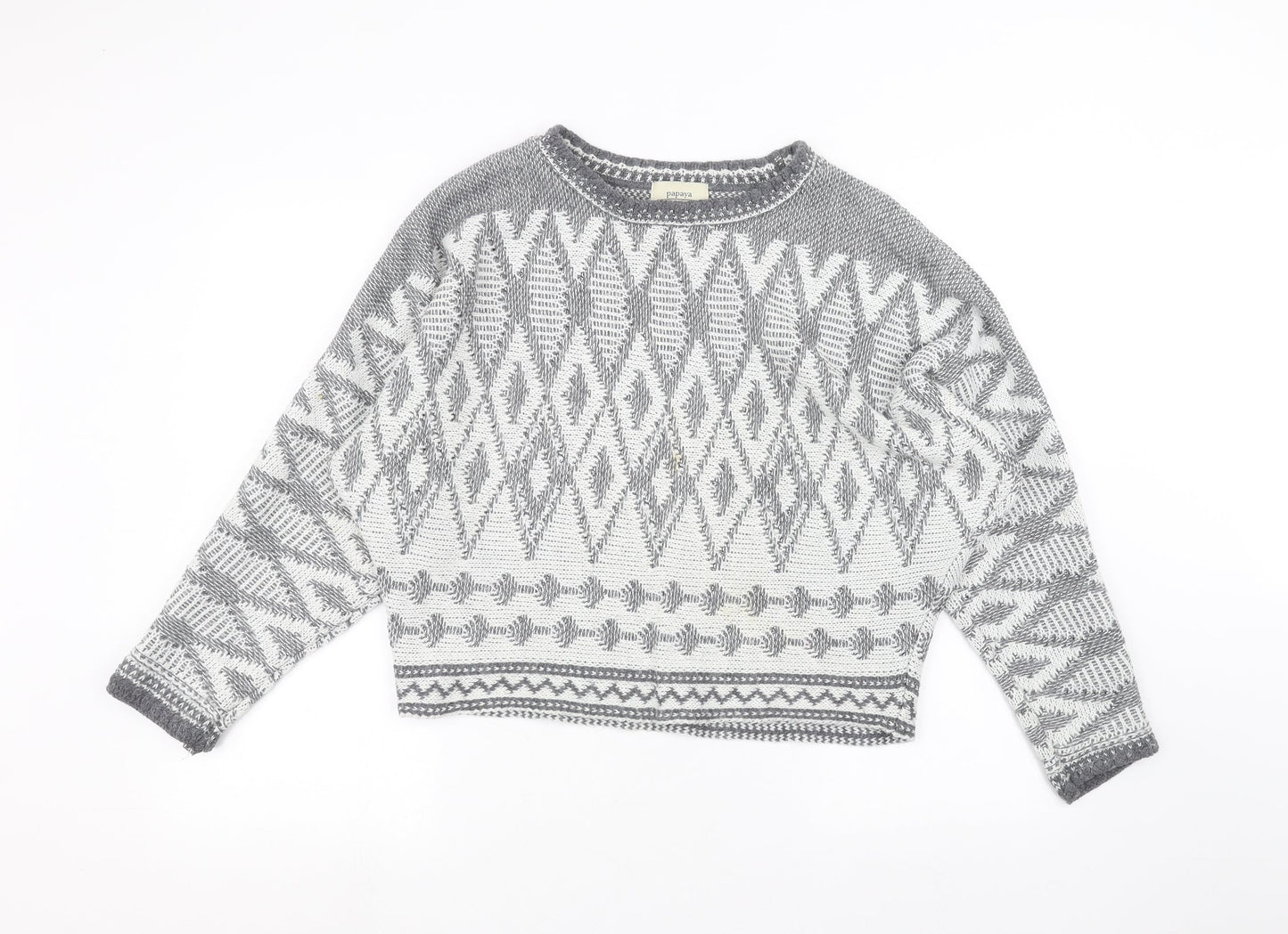 Papaya Womens Grey   Pullover Jumper Size M