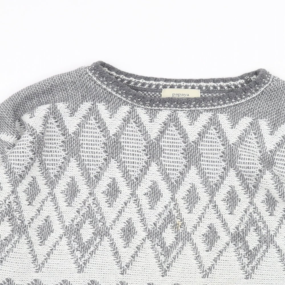 Papaya Womens Grey   Pullover Jumper Size M