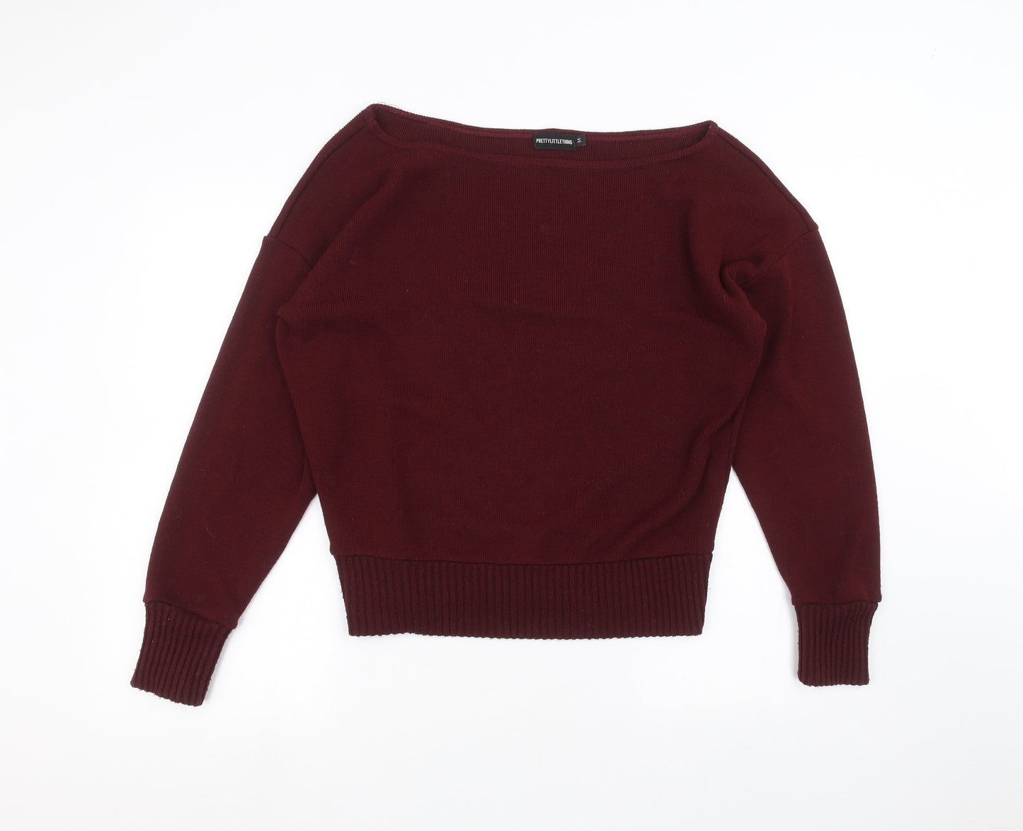 PRETTYLITTLETHING Womens Red   Pullover Jumper Size M