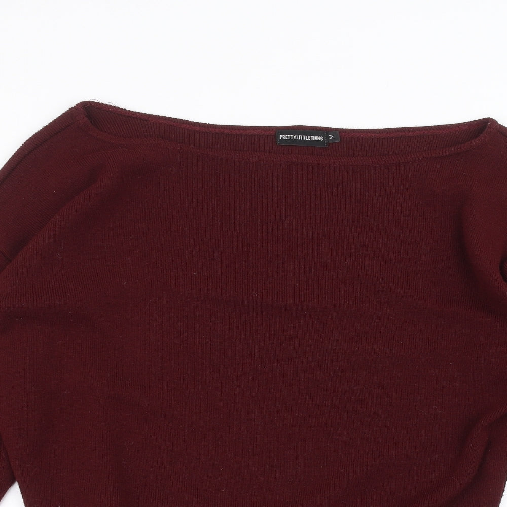 PRETTYLITTLETHING Womens Red   Pullover Jumper Size M