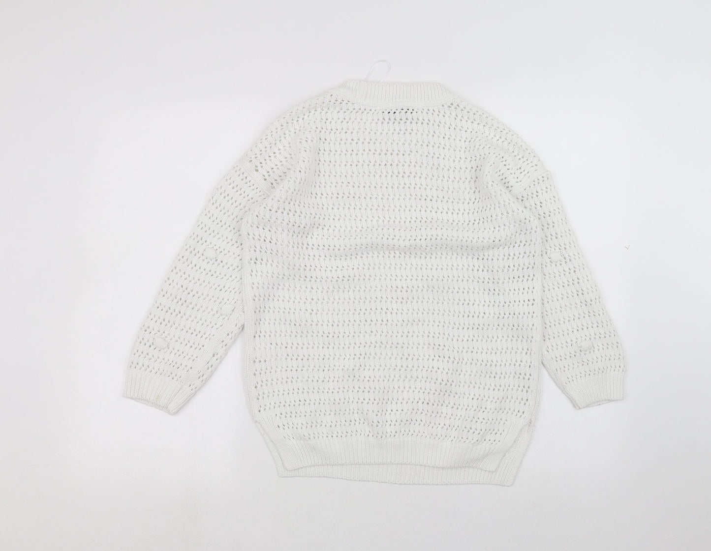 Marks and Spencer Womens White   Pullover Jumper Size S