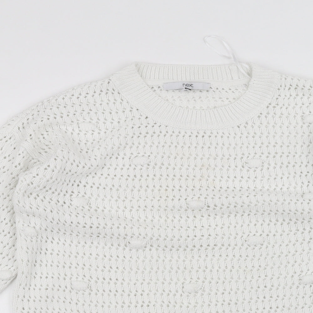 Marks and Spencer Womens White   Pullover Jumper Size S