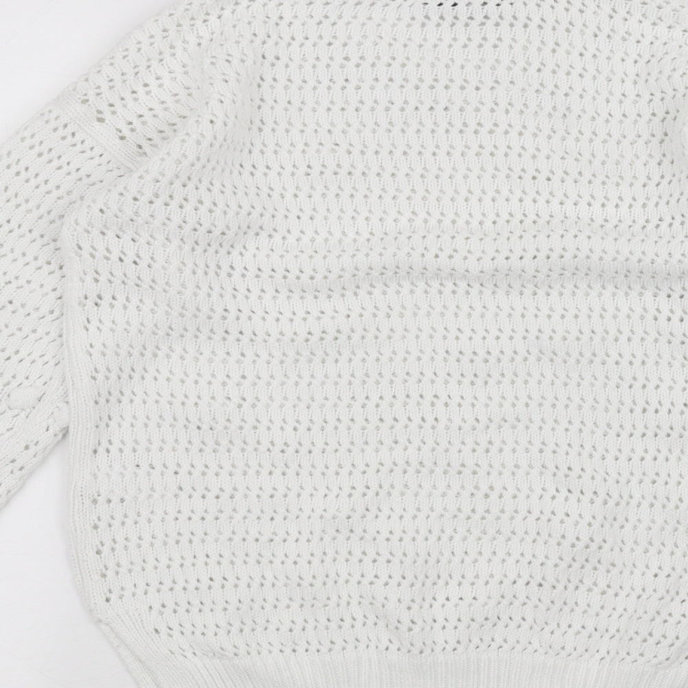 Marks and Spencer Womens White   Pullover Jumper Size S