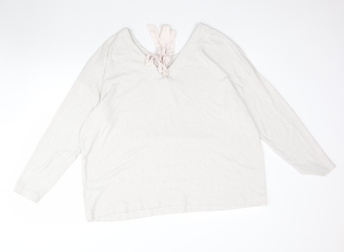 NEXT Womens Pink  Knit Pullover Jumper Size 18  - Tie Detail