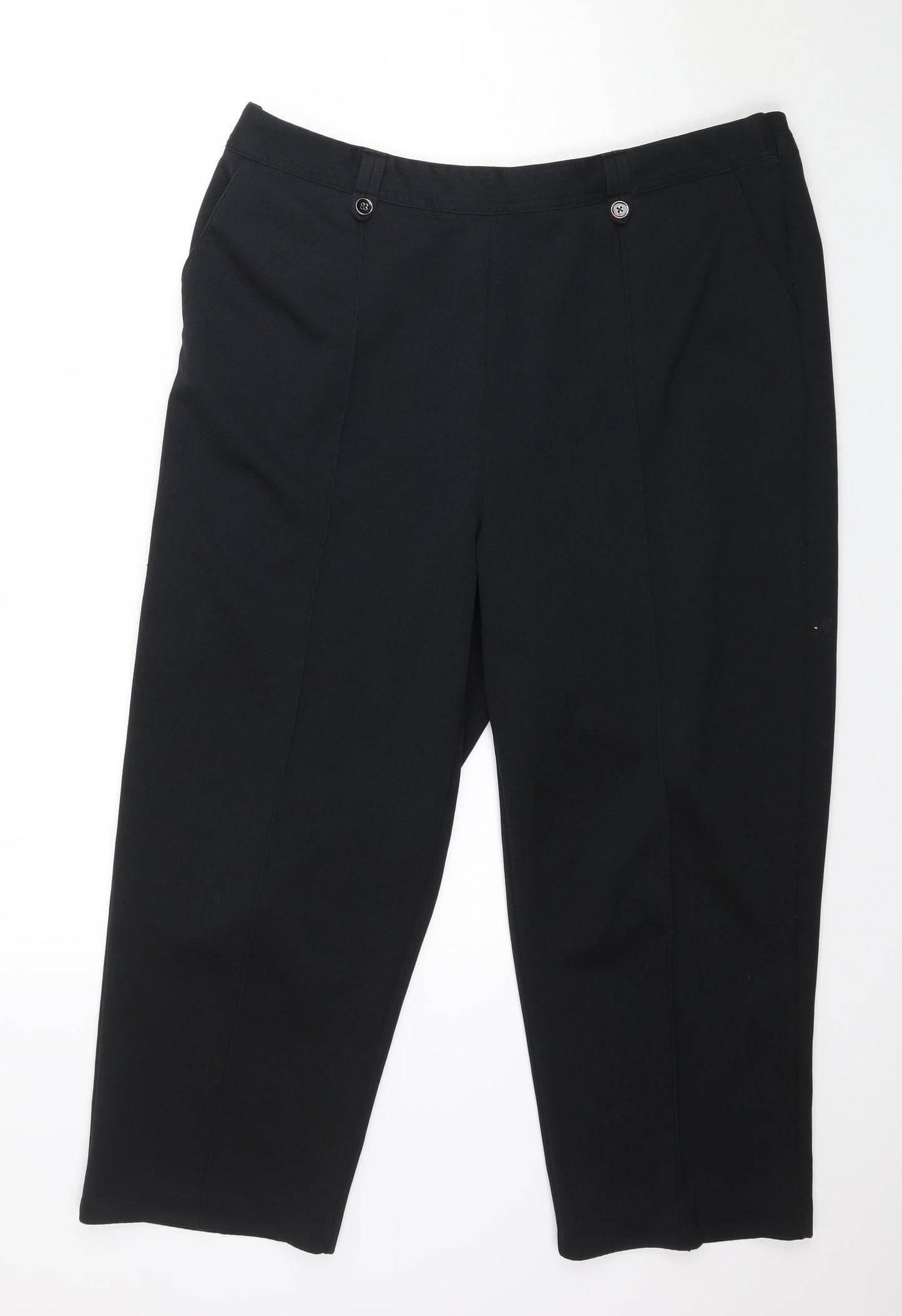 BM Womens Black   Trousers  Size 18 L25 in
