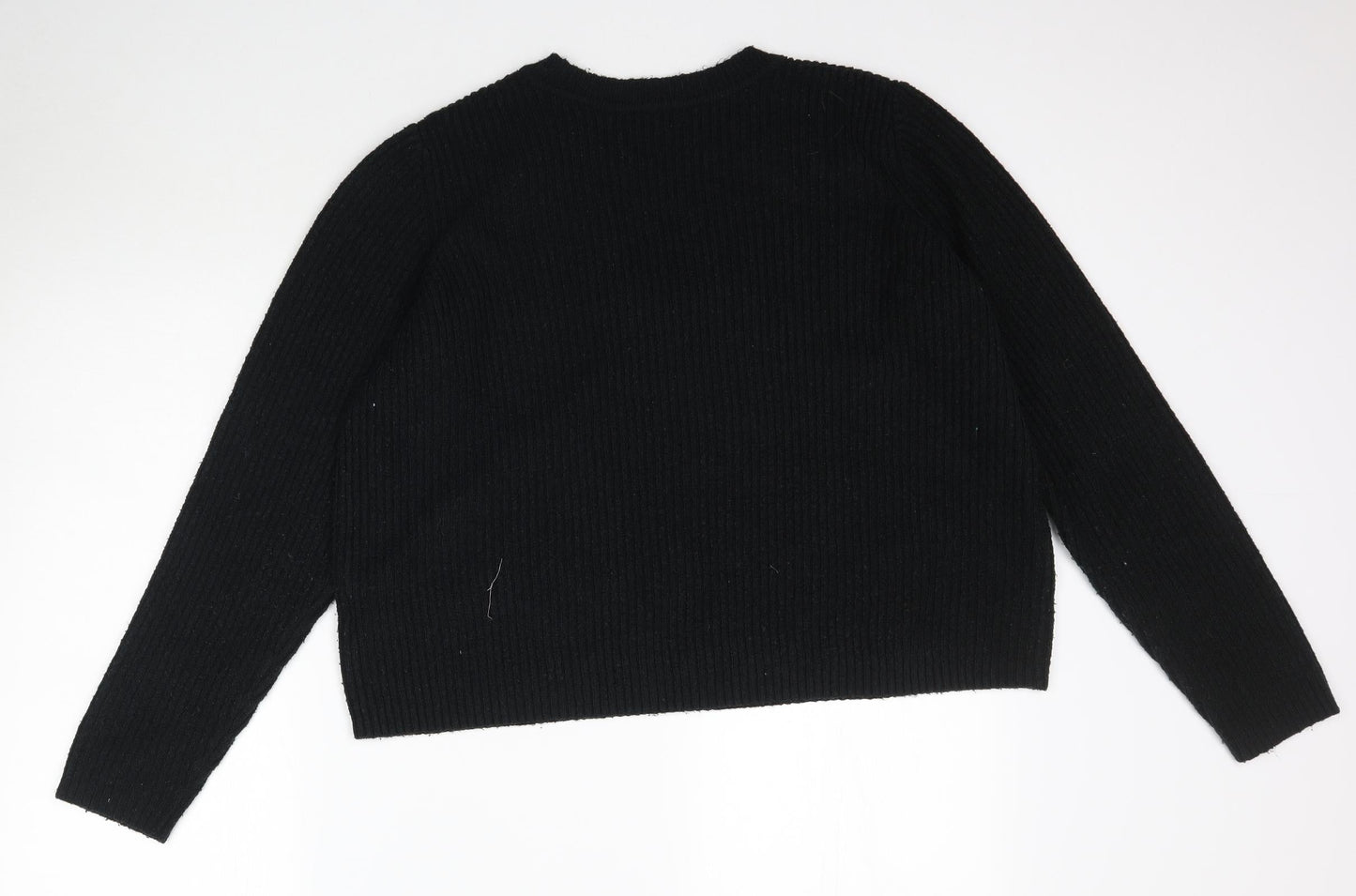 ASOS Womens Black  Knit Pullover Jumper Size 16