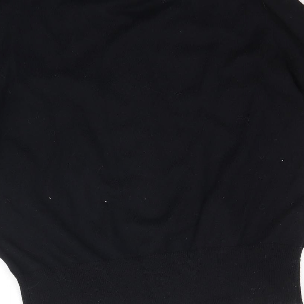 Be Beau Womens Black  Knit Cape Jumper Size 10