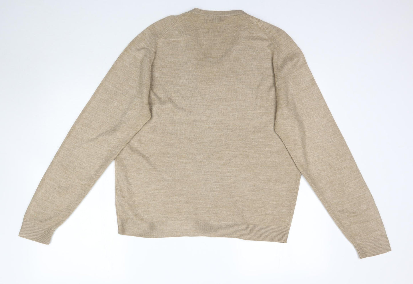 Wolsey Mens Beige  Knit Pullover Jumper Size M