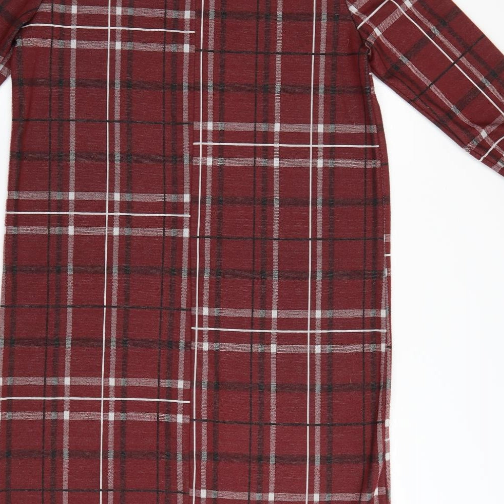 Primark Womens Red Plaid  Pullover Jumper Size 8