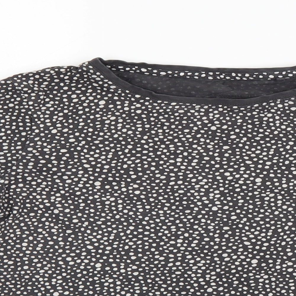 NEXT Girls Black Spotted  Basic T-Shirt Size 11 Years
