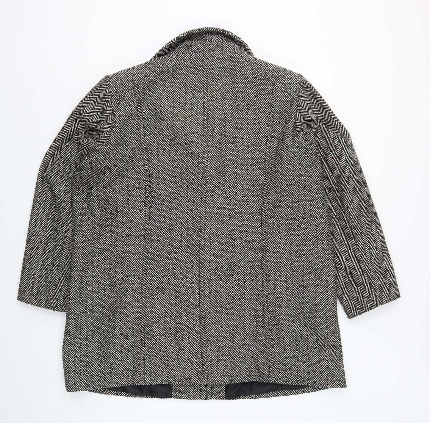 Special Collection Womens Grey Herringbone  Pea Coat Coat Size 10