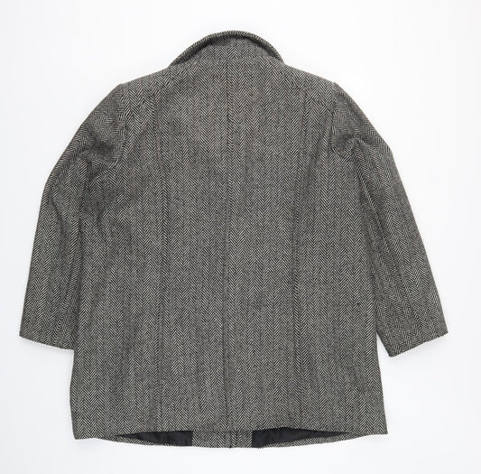 Special Collection Womens Grey Herringbone  Pea Coat Coat Size 10
