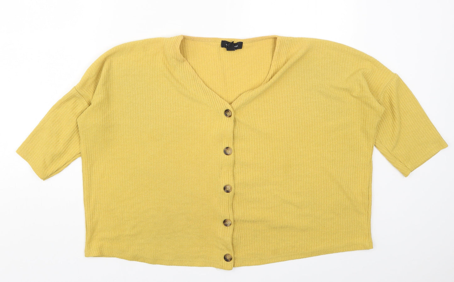 New Look Womens Yellow  Knit Cardigan Jumper Size M