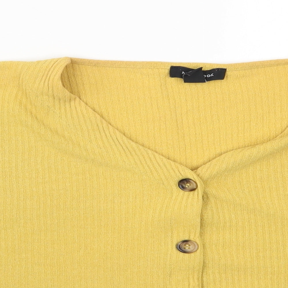 New Look Womens Yellow  Knit Cardigan Jumper Size M