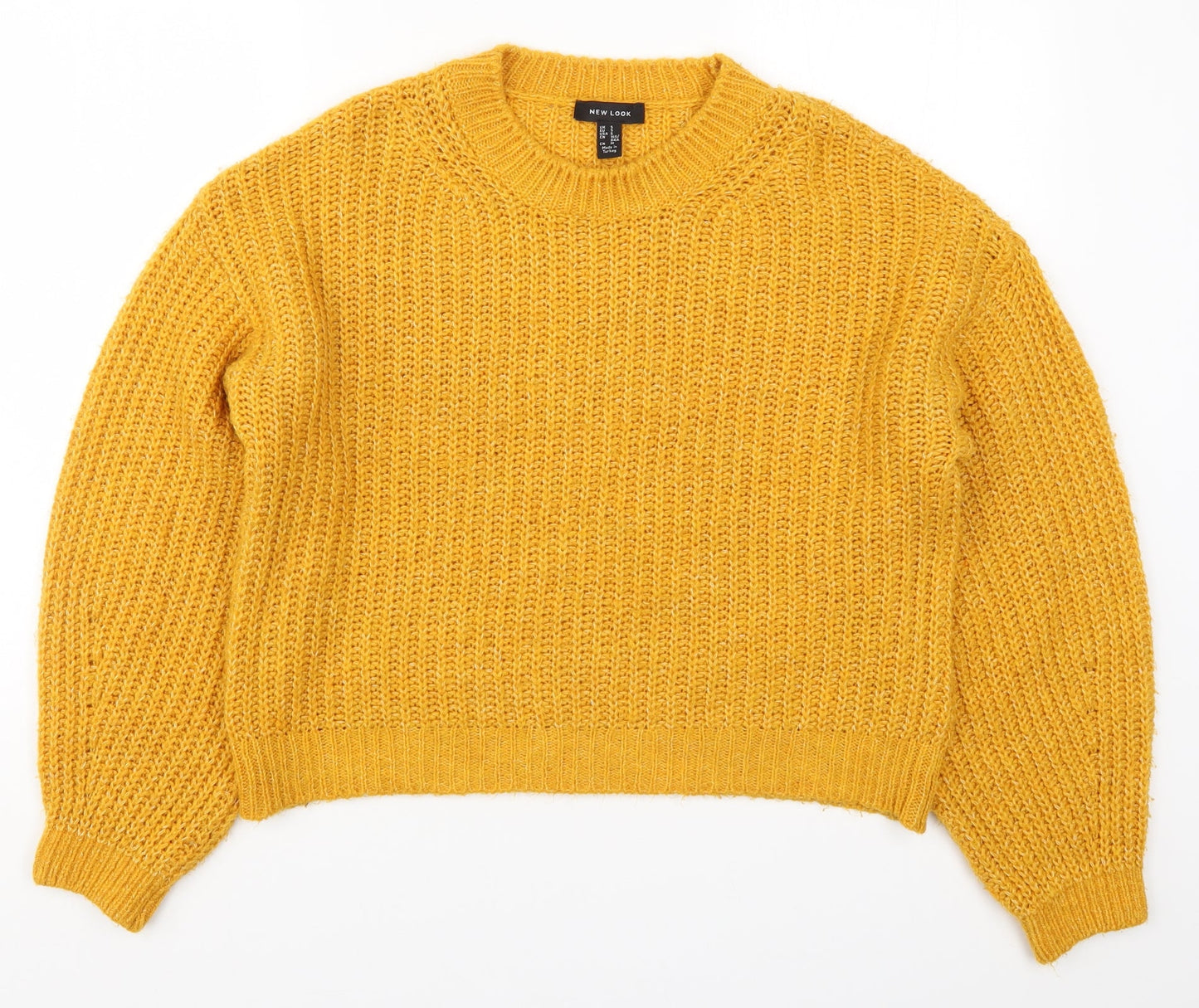 New Look Womens Orange  Knit Pullover Jumper Size S