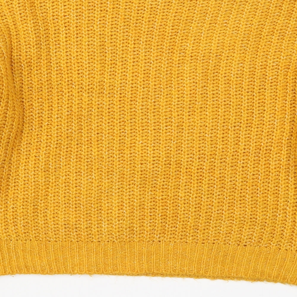New Look Womens Orange  Knit Pullover Jumper Size S