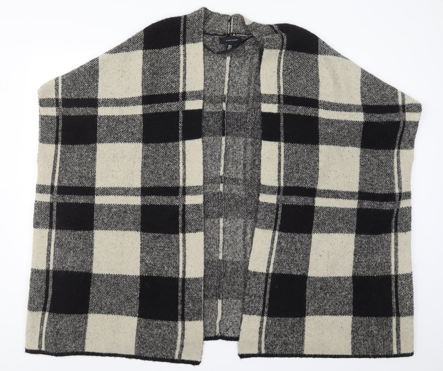 Atmosphere Womens Beige Check Knit Cardigan Jumper One Size