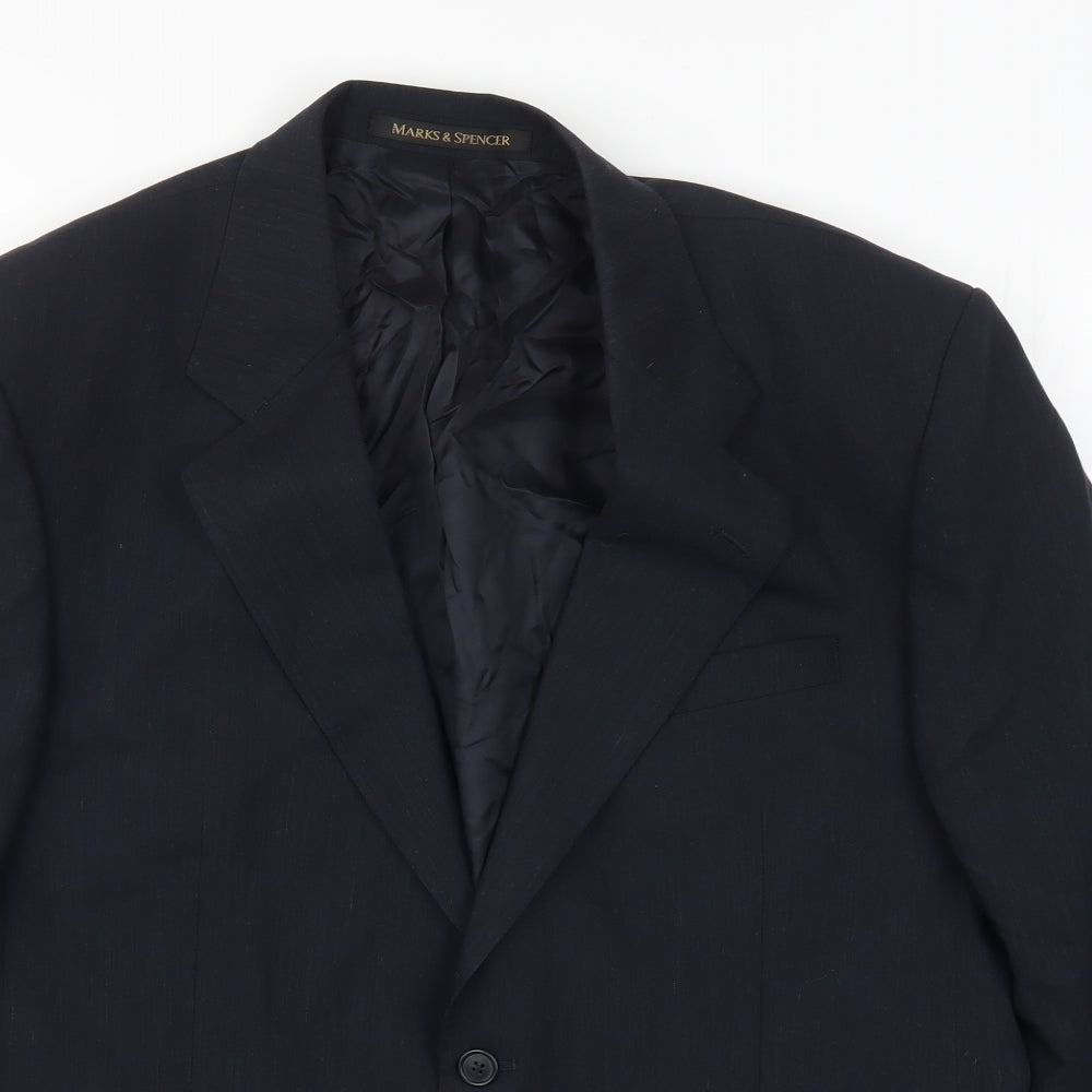 Marks and Spencer Mens Blue   Jacket Suit Jacket Size 42