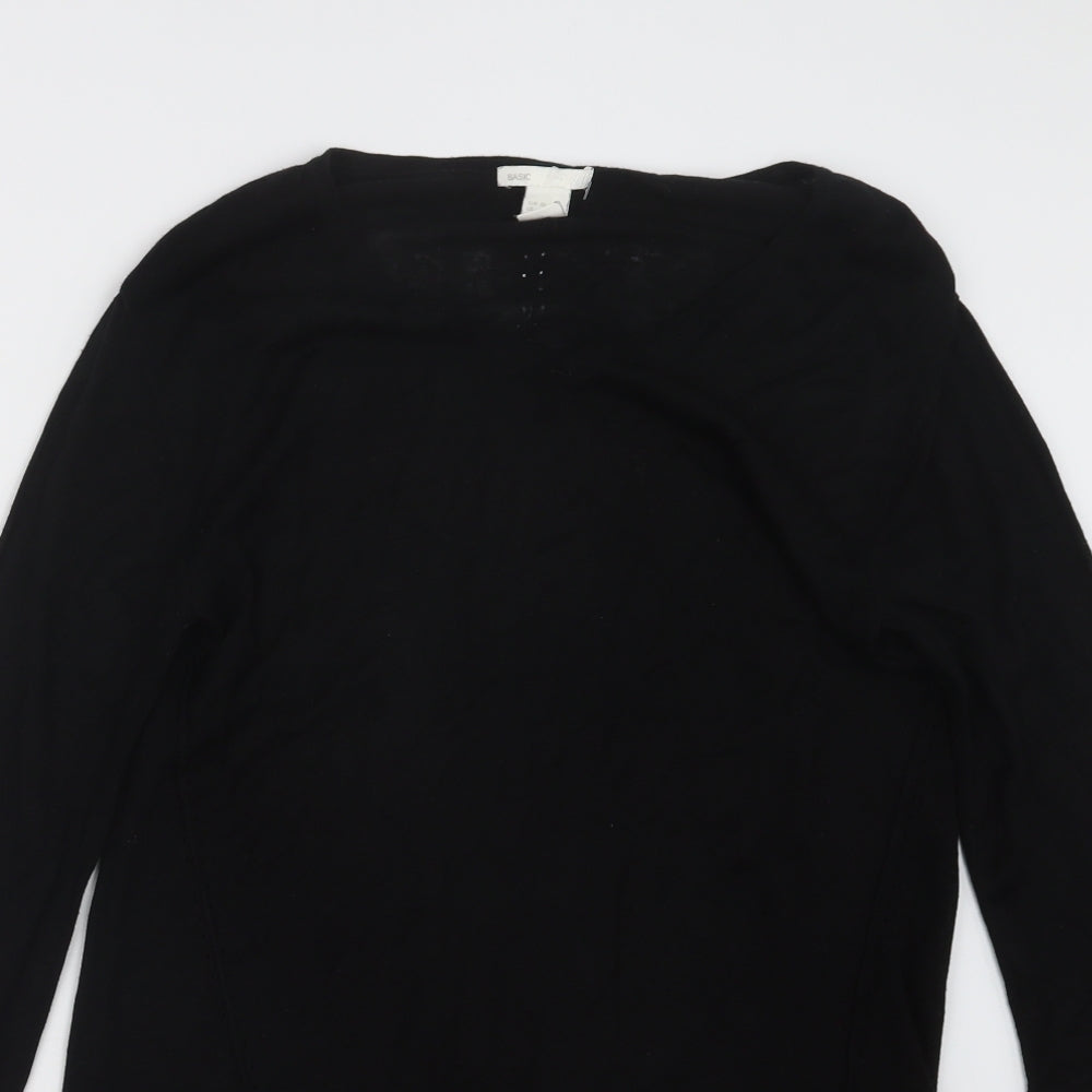H&M Womens Black  Knit Pullover Jumper Size XS