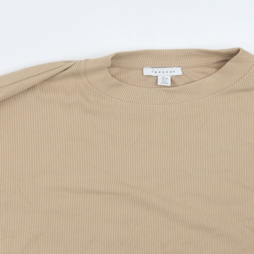 Topshop Womens Beige   Pullover Jumper Size L