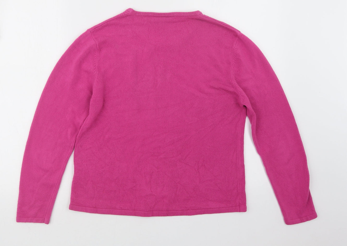 Lauren Taylor Womens Pink  Knit Pullover Jumper Size S