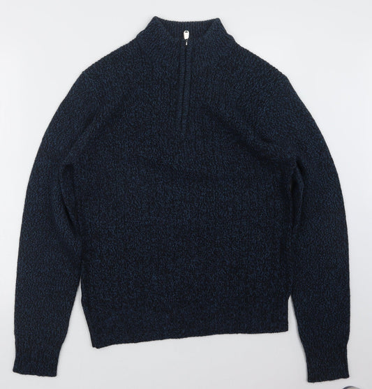 Studio Mens Blue  Knit Pullover Sweatshirt Size M