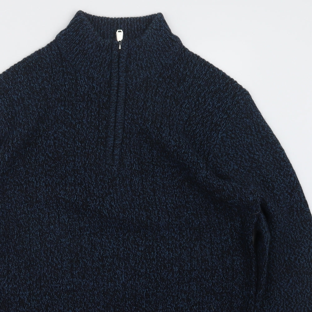 Studio Mens Blue  Knit Pullover Sweatshirt Size M