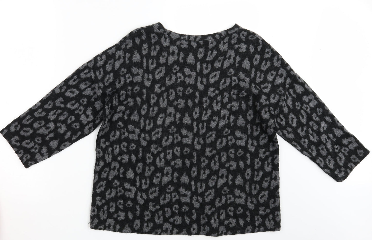 Prodotto Womens Black Animal Print  Pullover Jumper One Size