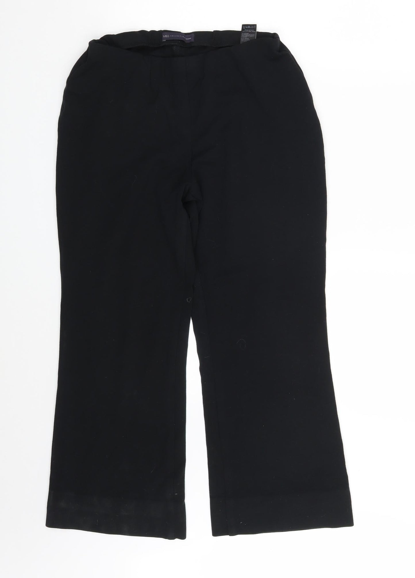 M&S Womens Black   Trousers  Size 10 L24 in