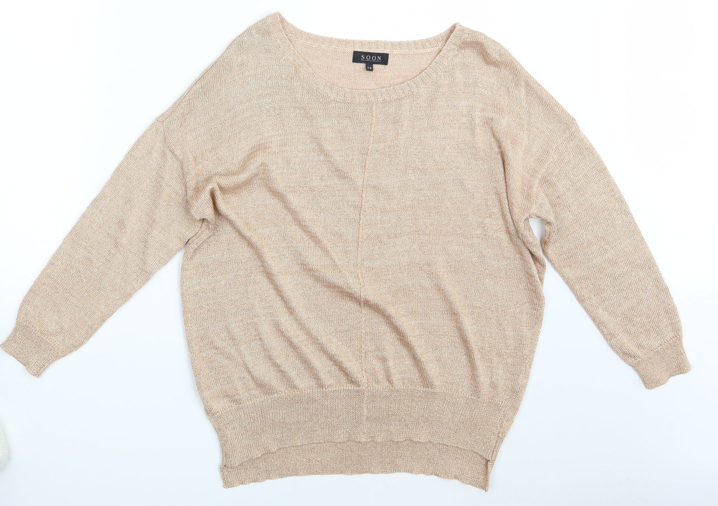 Soon Womens Gold   Pullover Jumper Size 12
