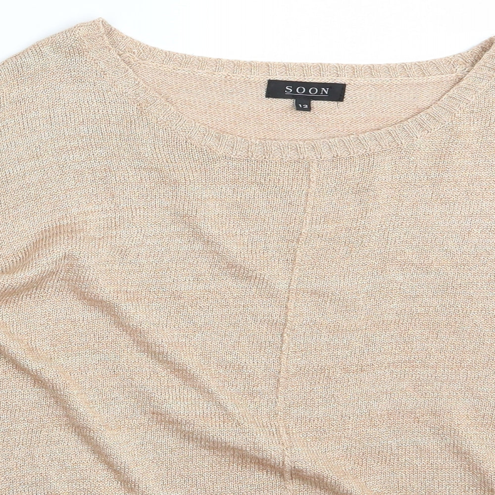 Soon Womens Gold   Pullover Jumper Size 12