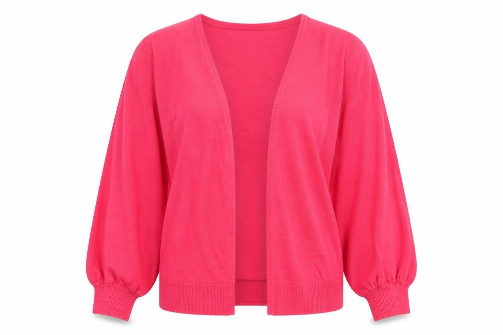 Front view of Dunnes women’s pink cardigan jumper, size L