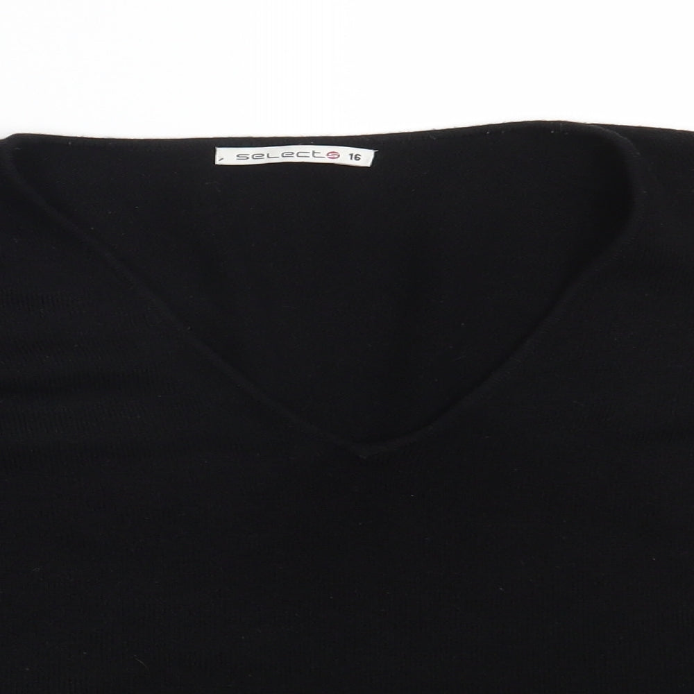 Select Womens Black   Pullover Jumper Size 16