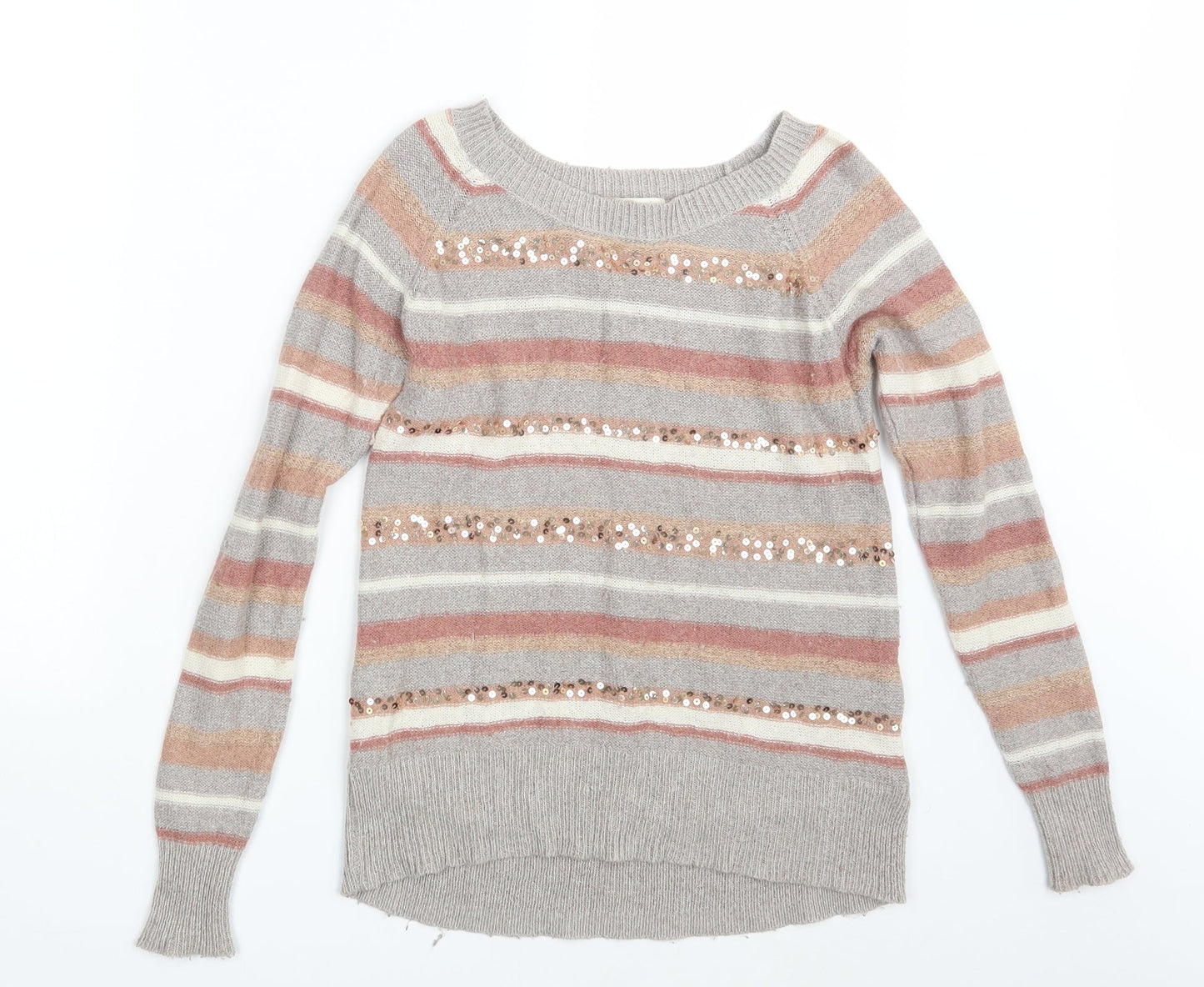 NEXT Womens Pink Striped  Pullover Jumper Size 6