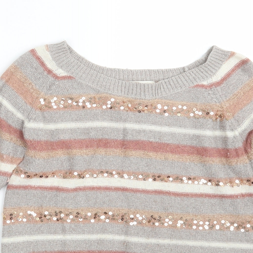 NEXT Womens Pink Striped  Pullover Jumper Size 6