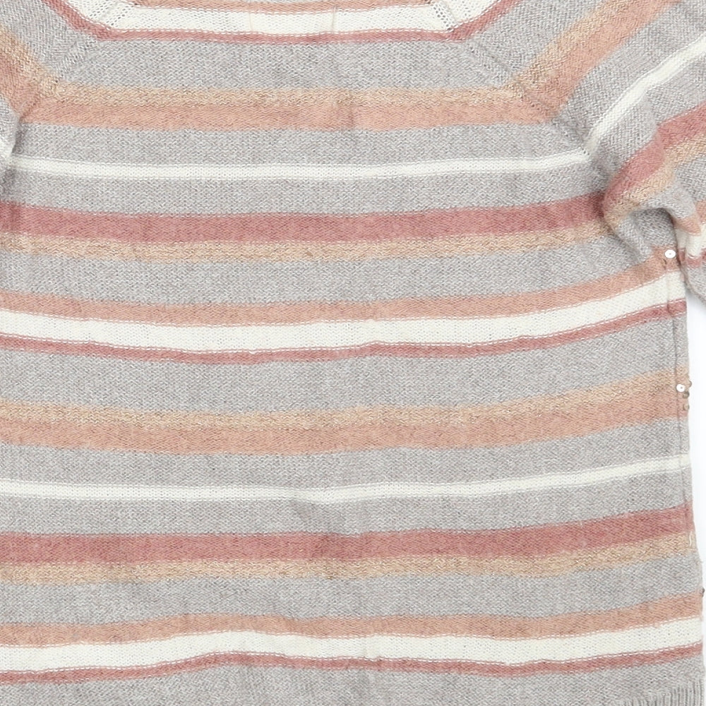 NEXT Womens Pink Striped  Pullover Jumper Size 6