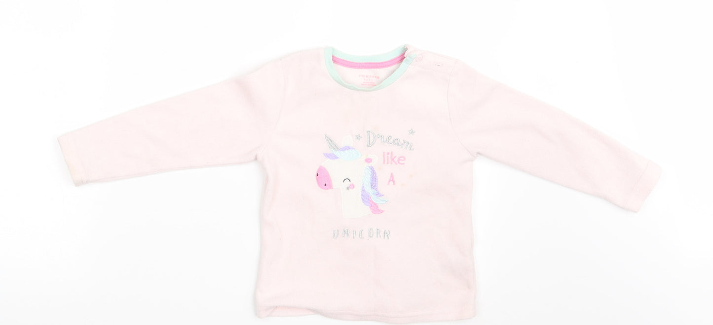 Primark Girls Pink   Pullover Jumper Size 24 Months