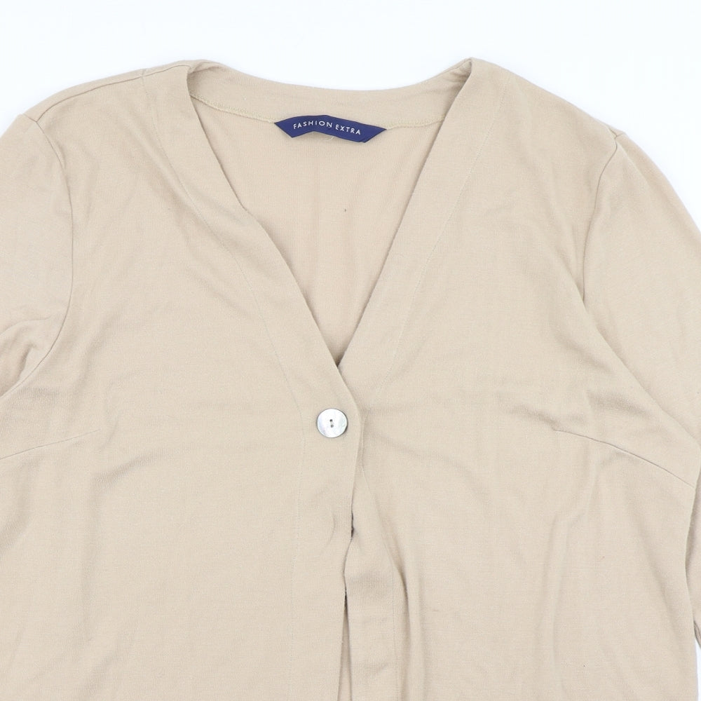 Fashion Extra Womens Brown   Cardigan Jumper Size 16